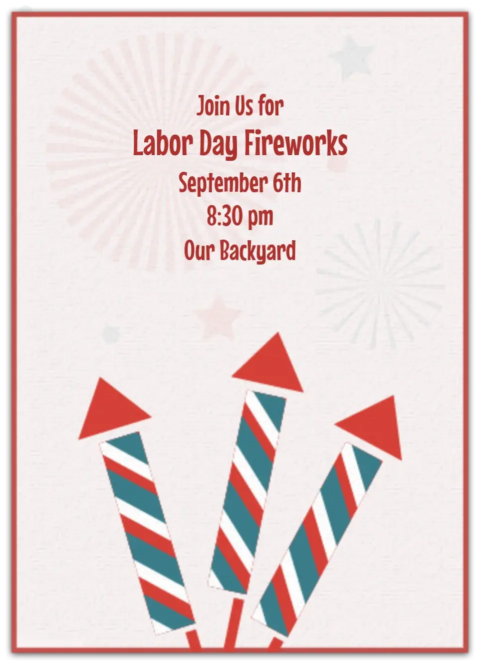 Firecrackers card