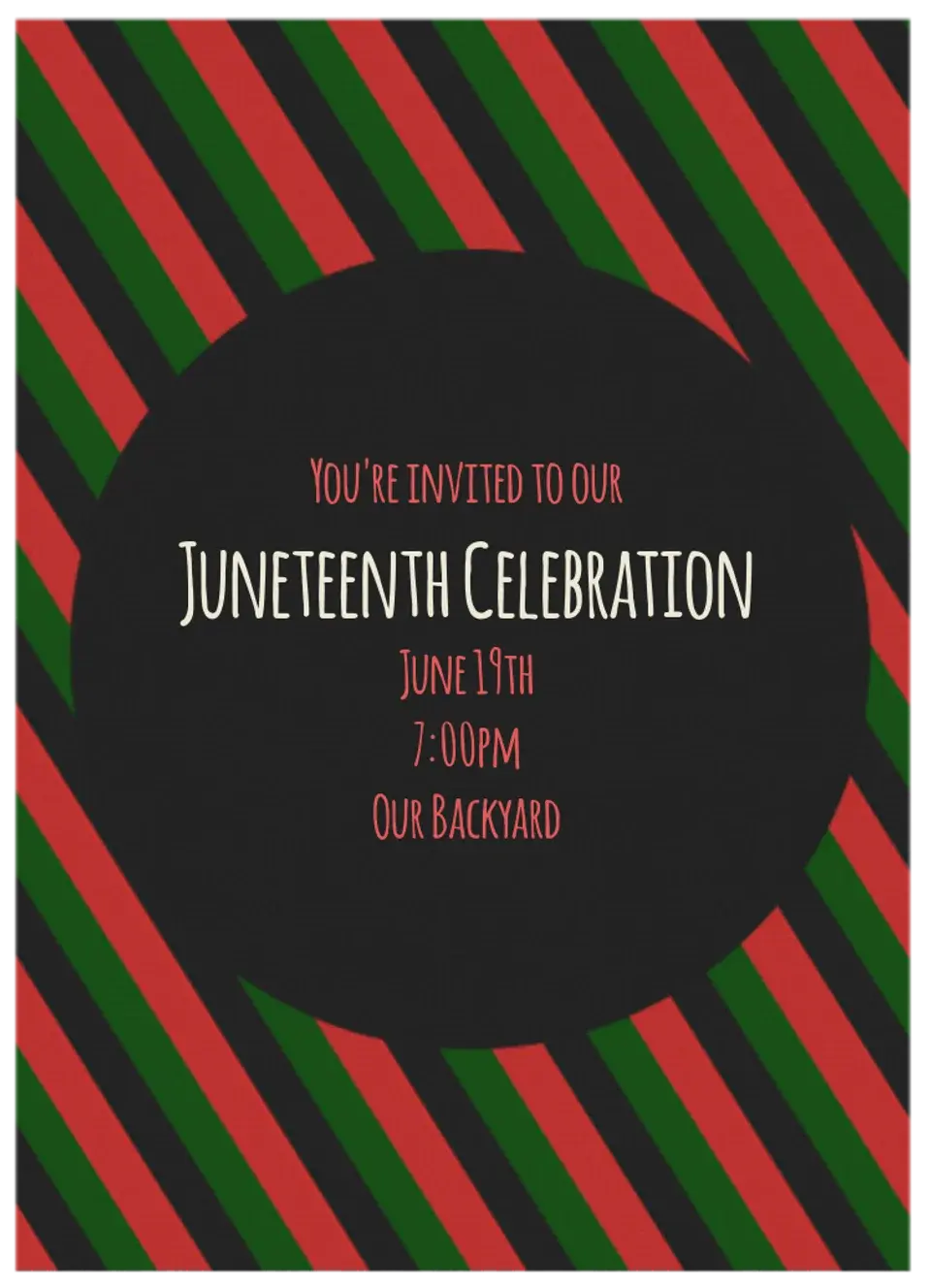 Juneteenth Stripes card image