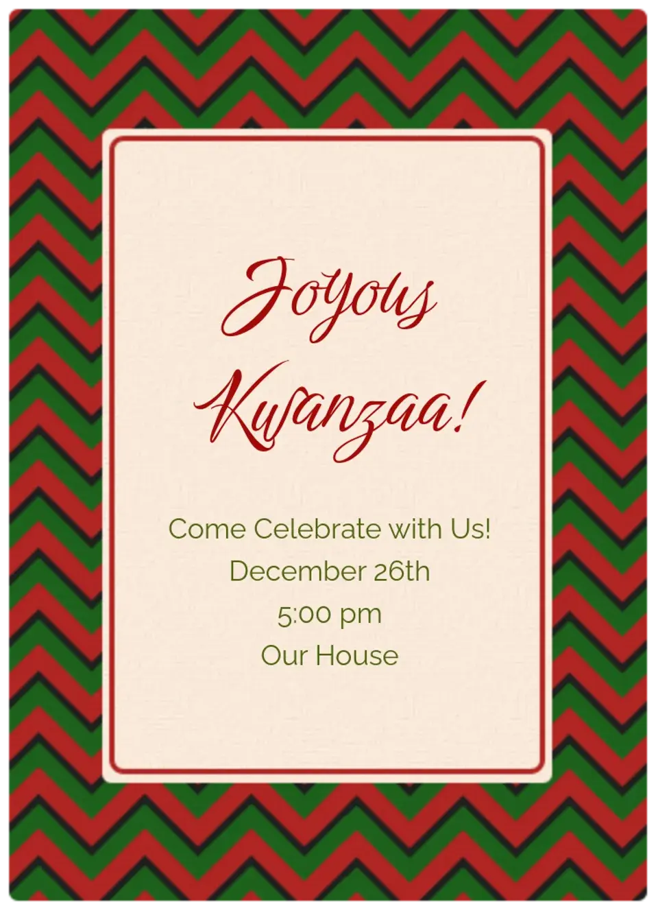 Kwanzaa Pattern card image