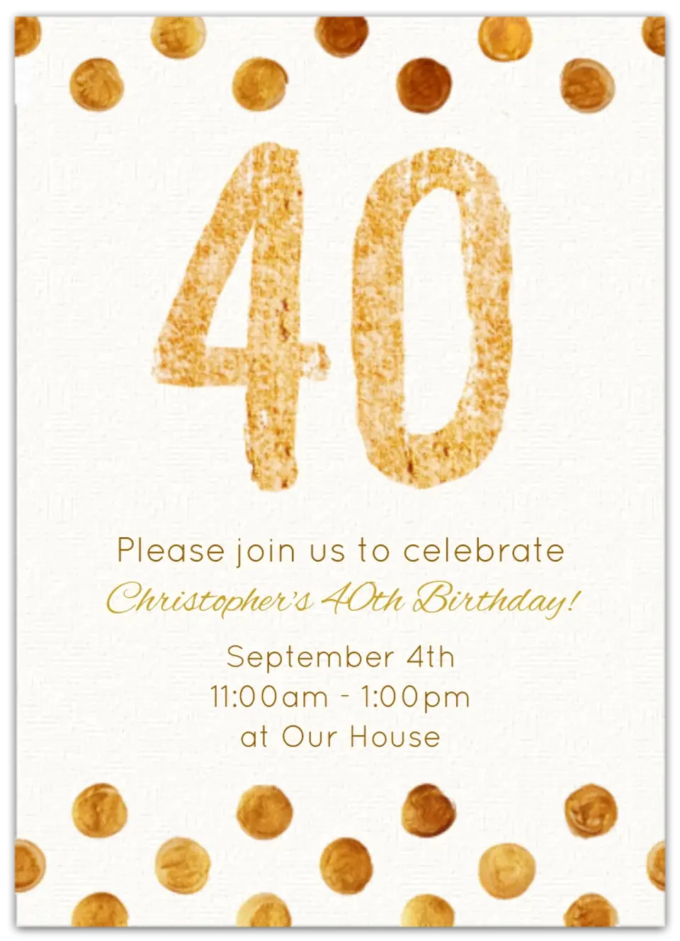 Golden 40 card