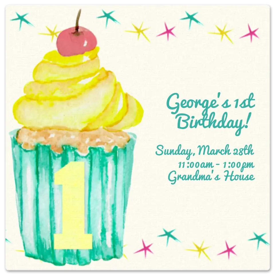 First Cupcake card