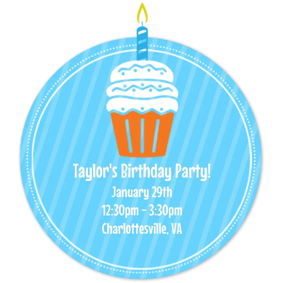 First Birthday Cupcake card