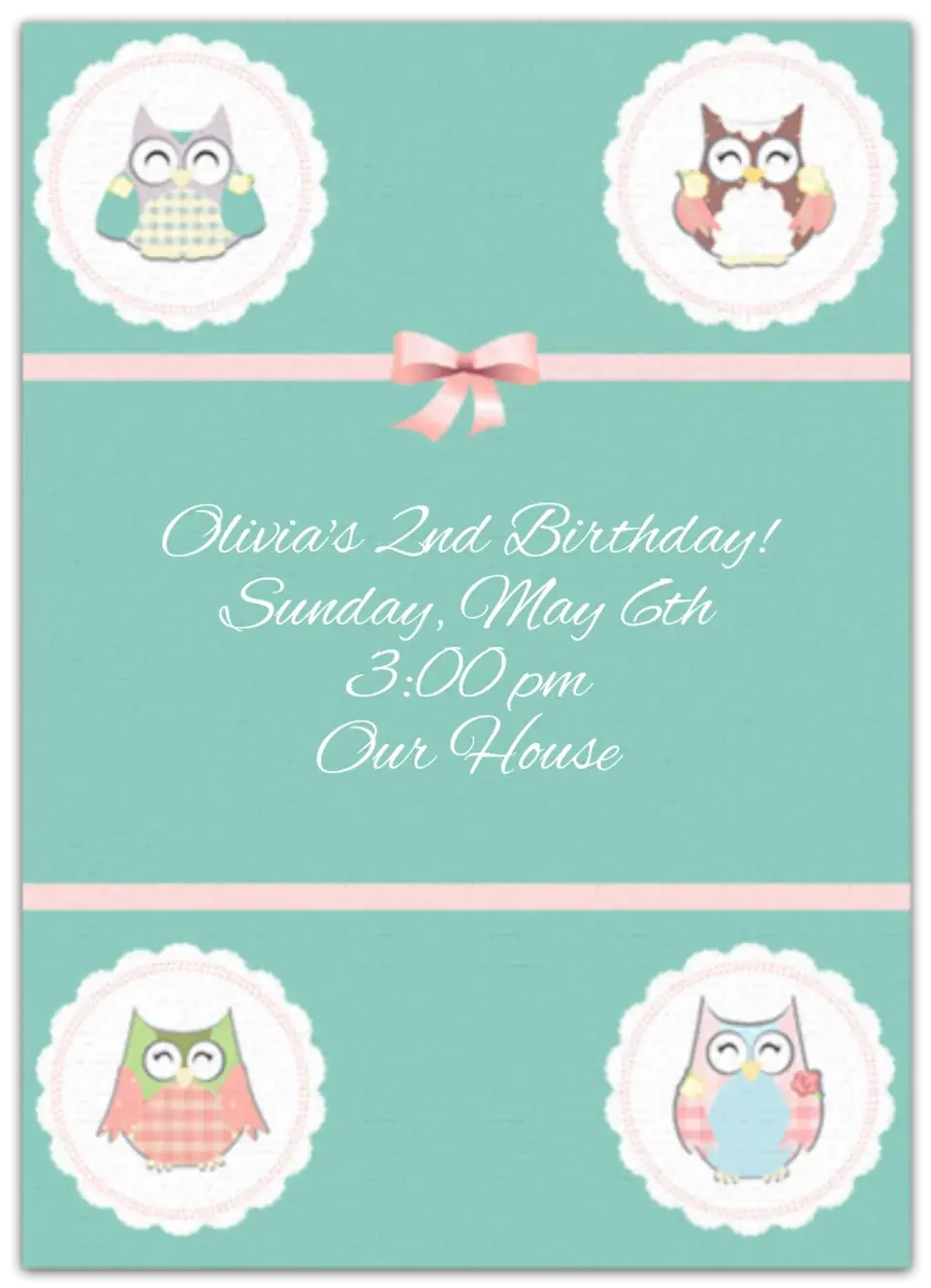 Birthday Owl card