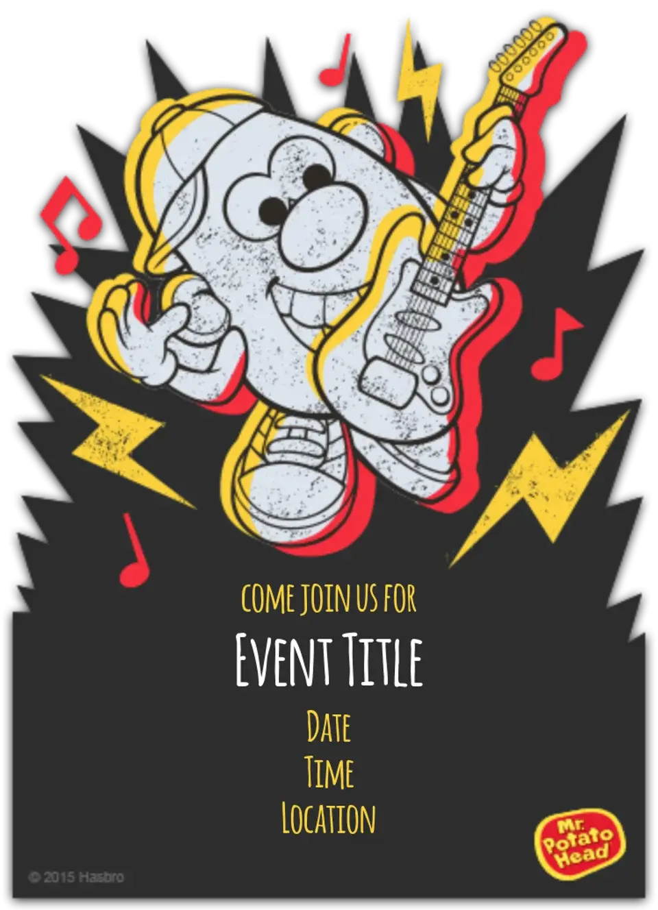 Mr. Potato Head Rockin' Birthday card image