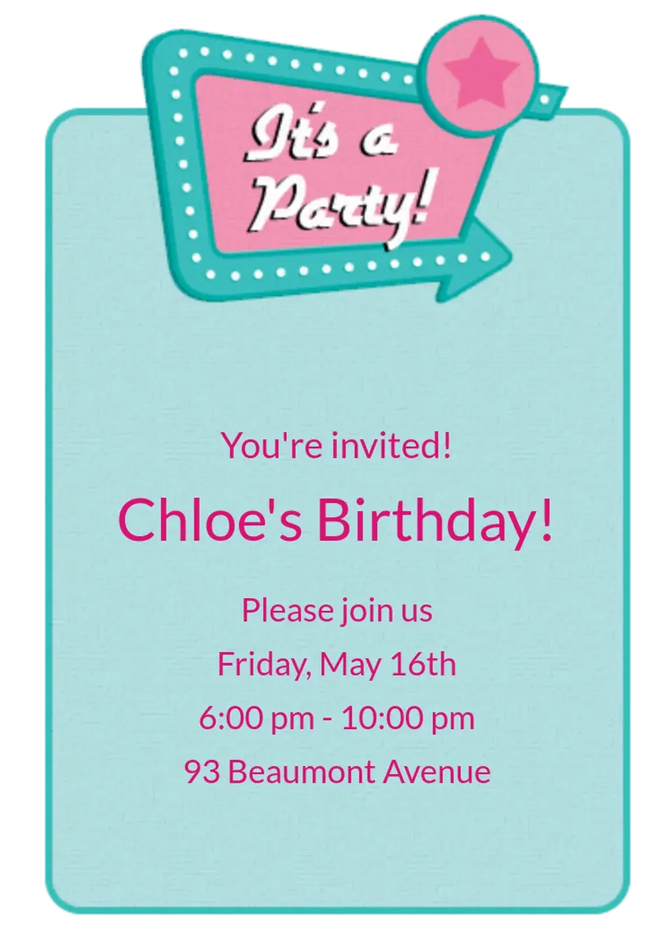 Sock Hop card