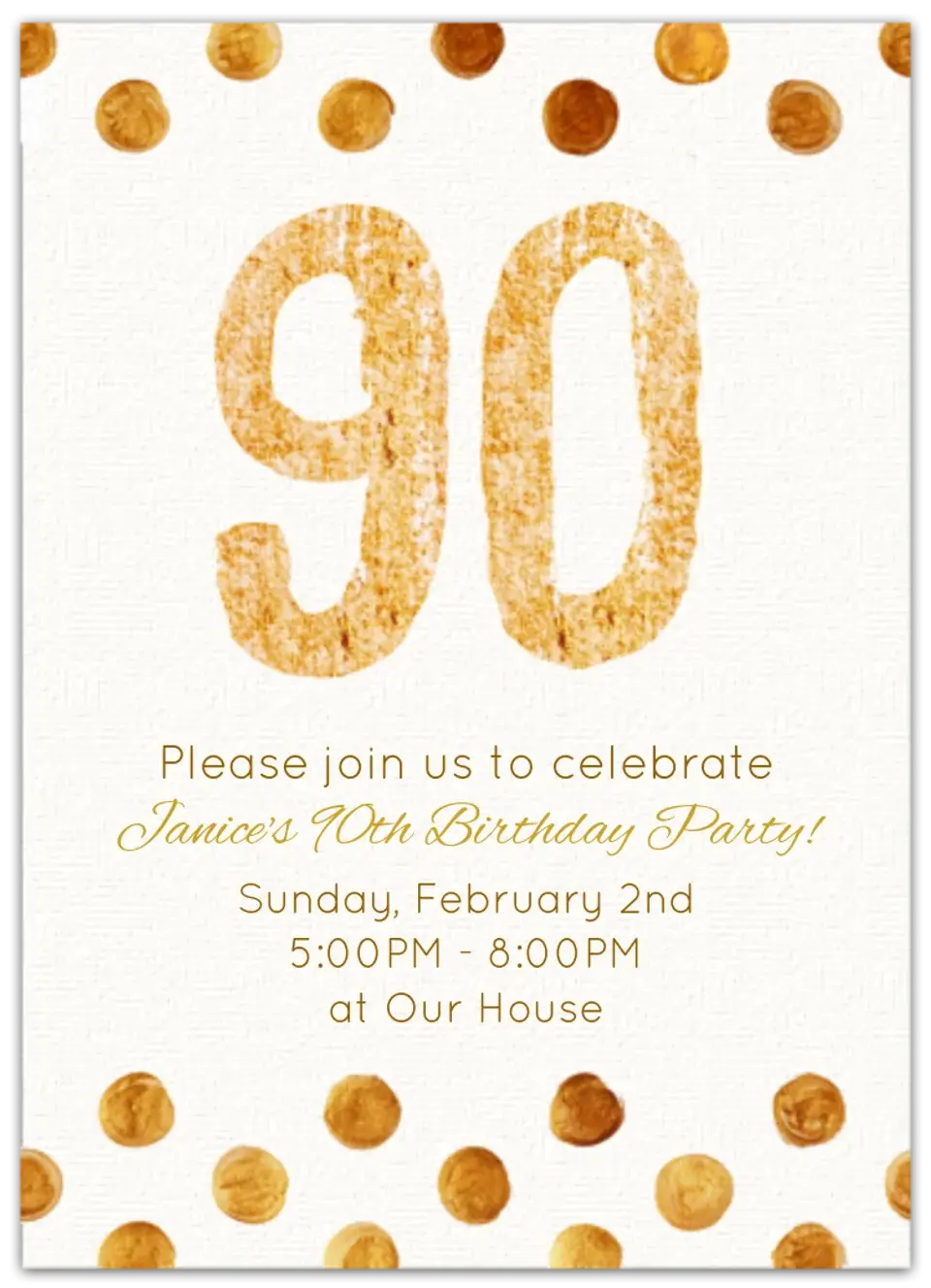 Golden 90 card