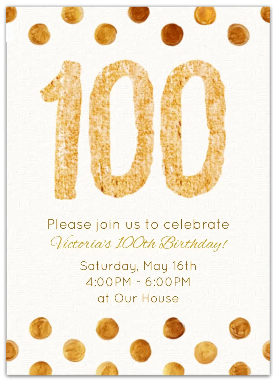 Golden 100 card