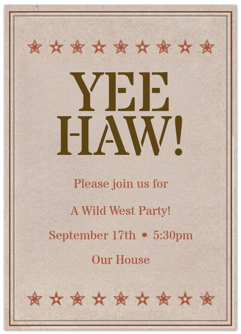 The Wild West card