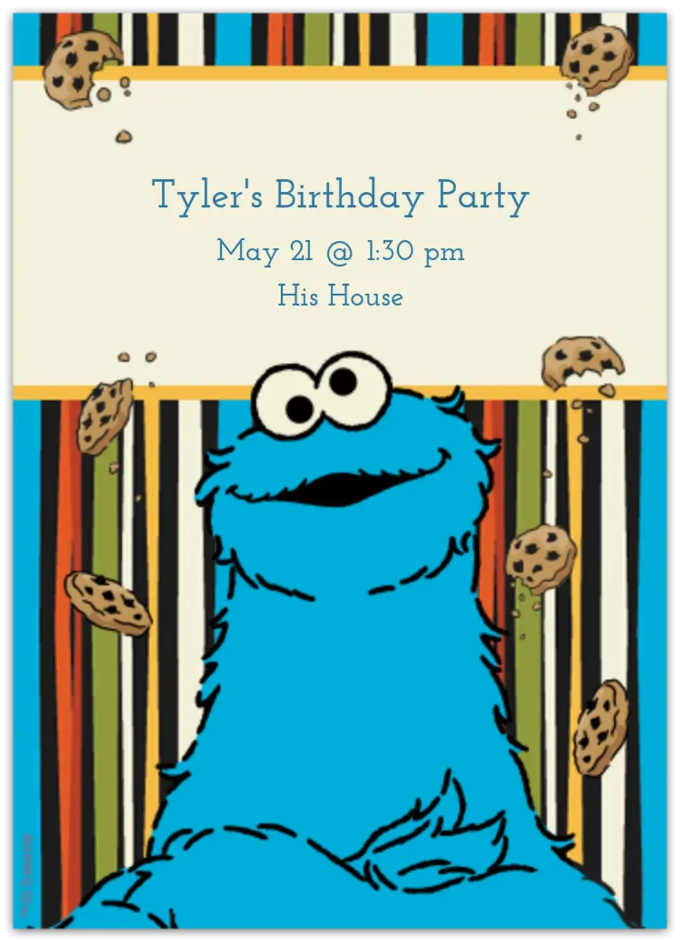 Cookie Monster Comic card