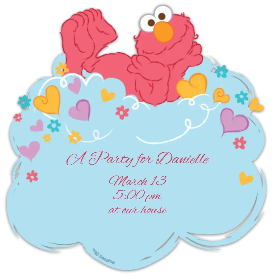 Elmo Cutout card