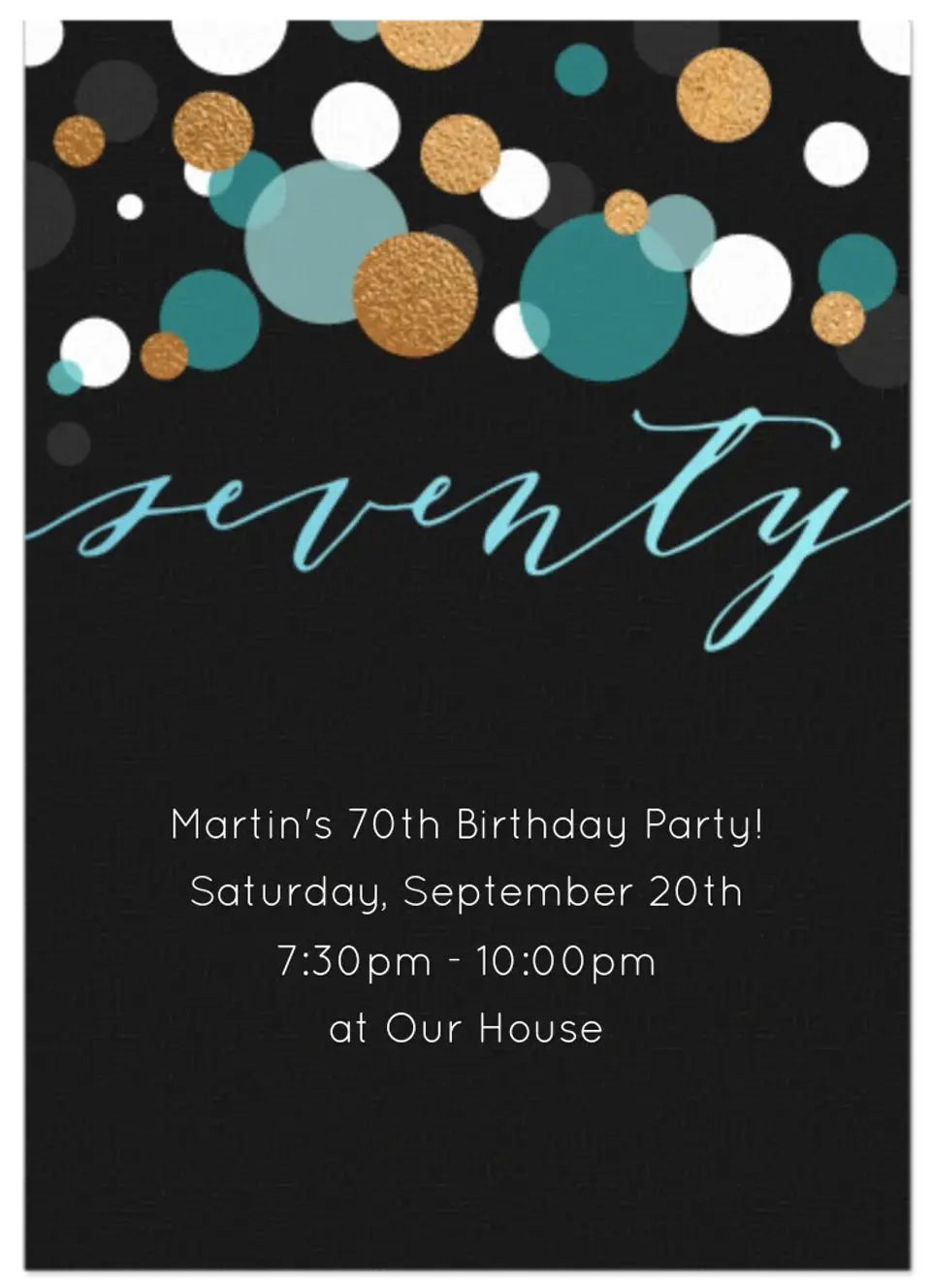 Seventy card