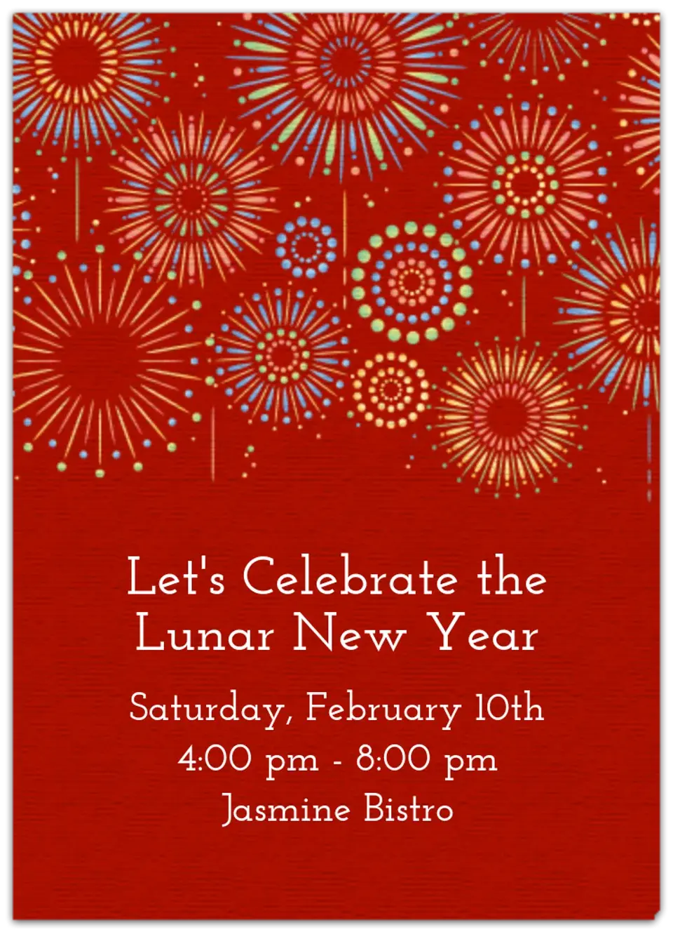 Simple Fireworks card