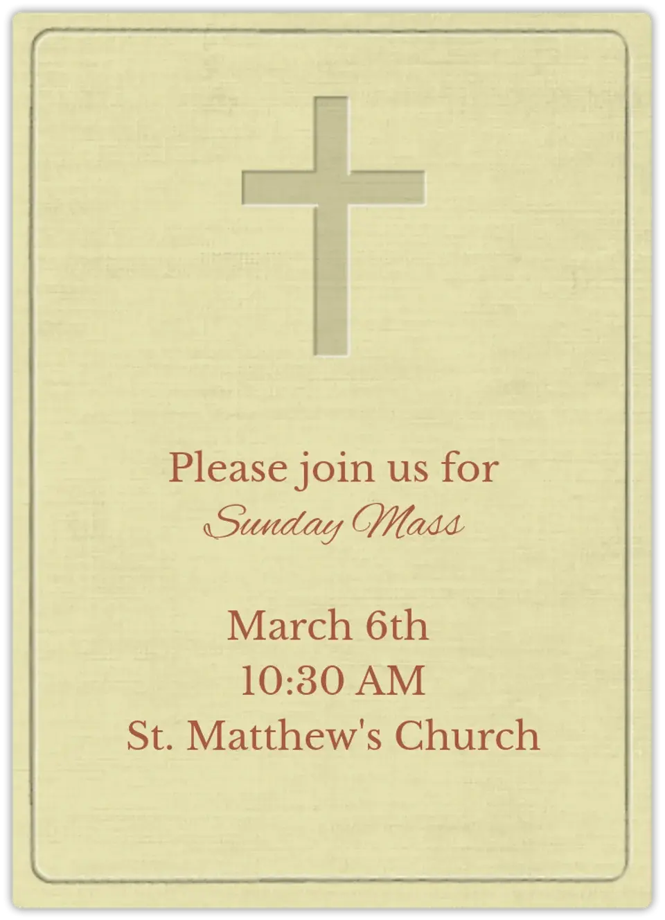 Simple Cross card image