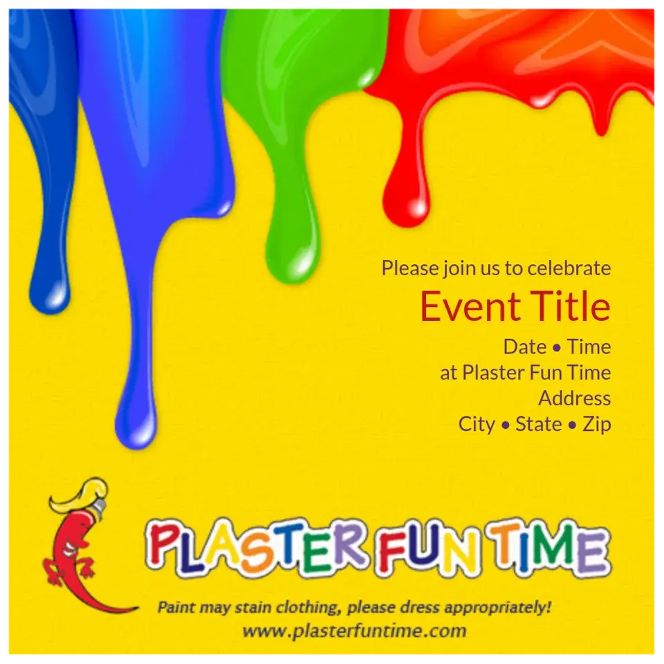 Plaster Fun Time card