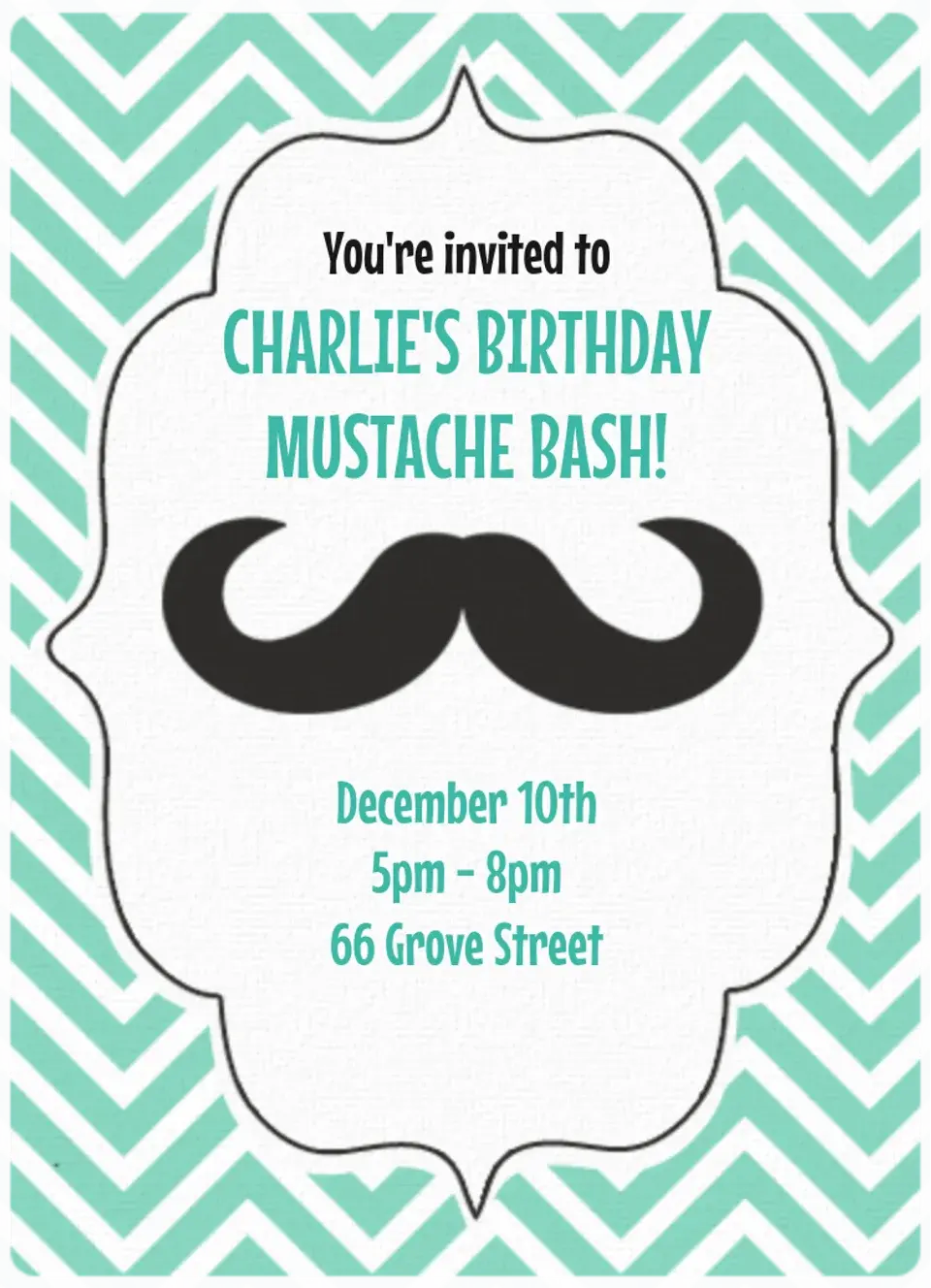 Mustache Bash card image