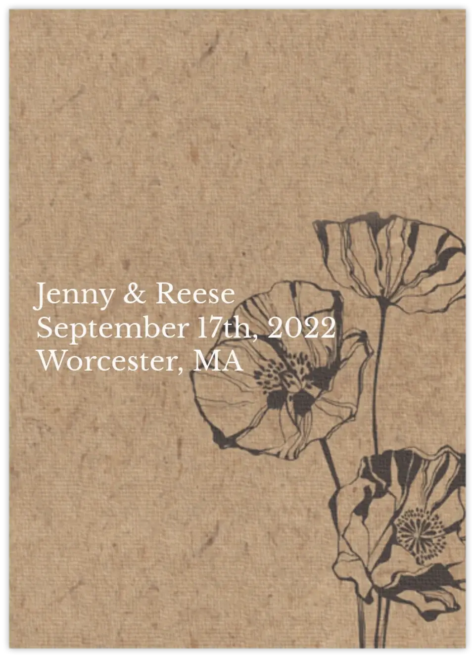 Flower Print card
