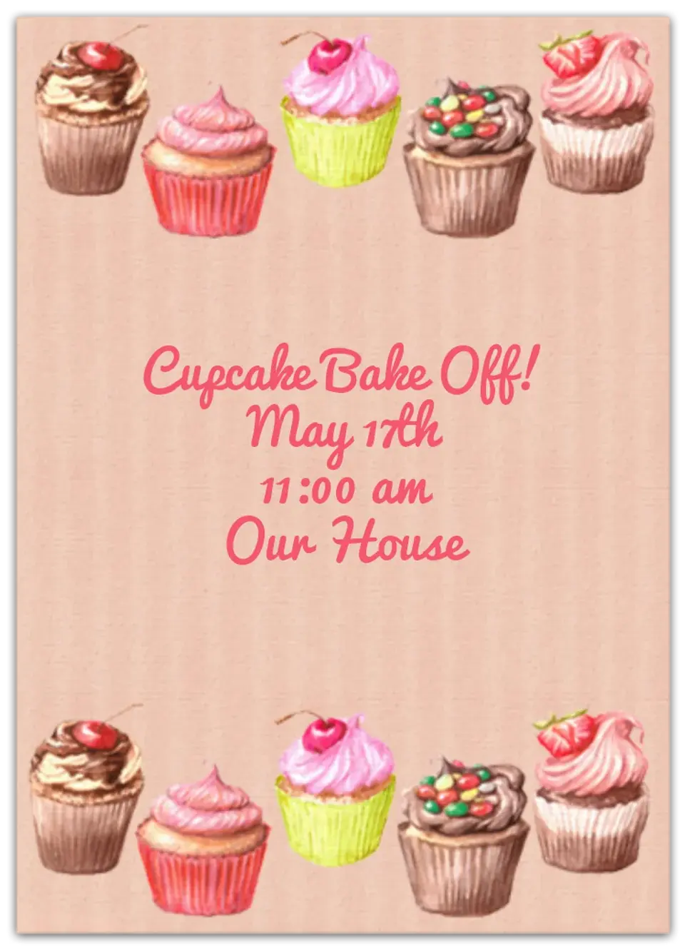 Cupcake Border card