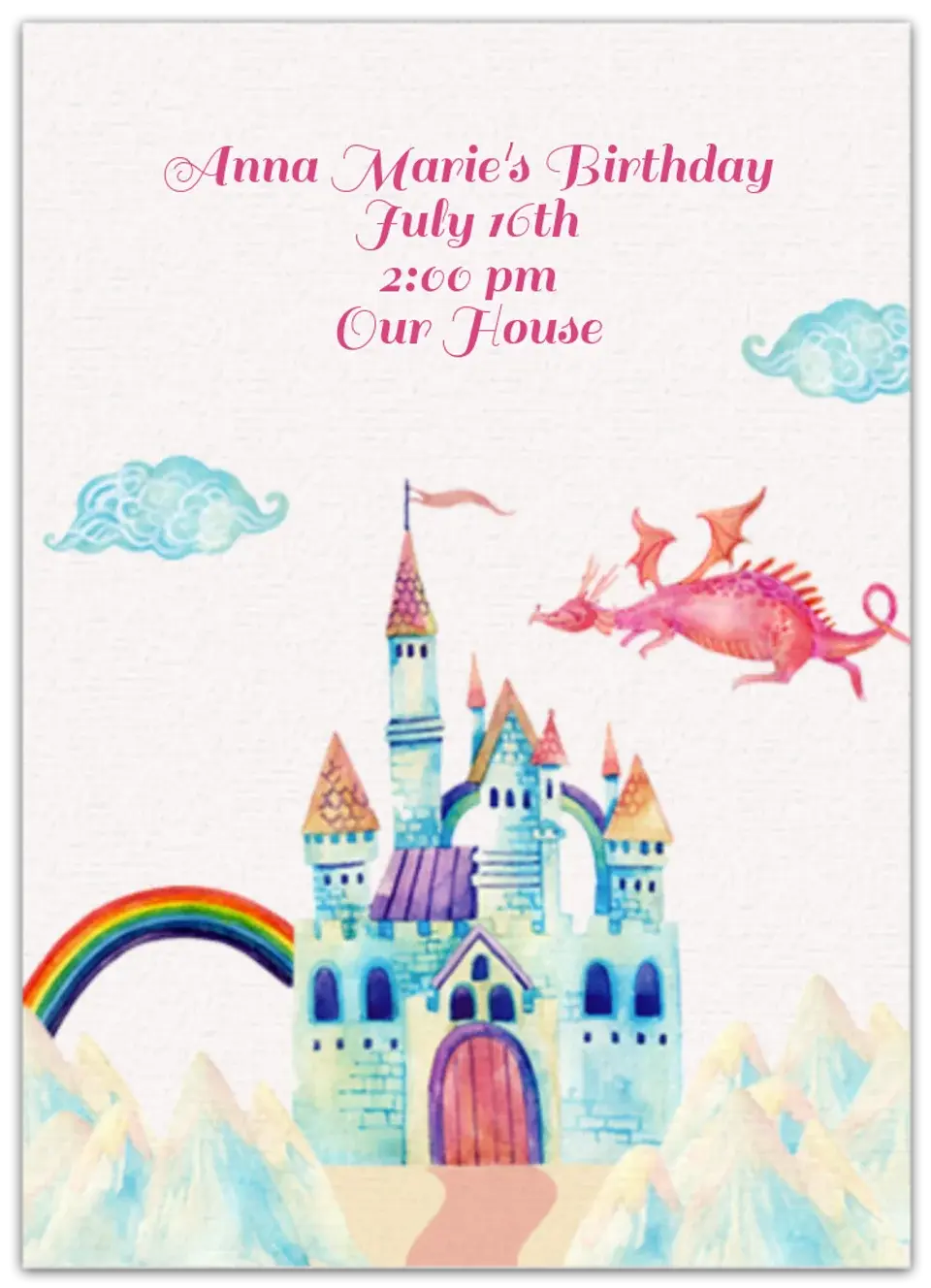 Castle Landscape card