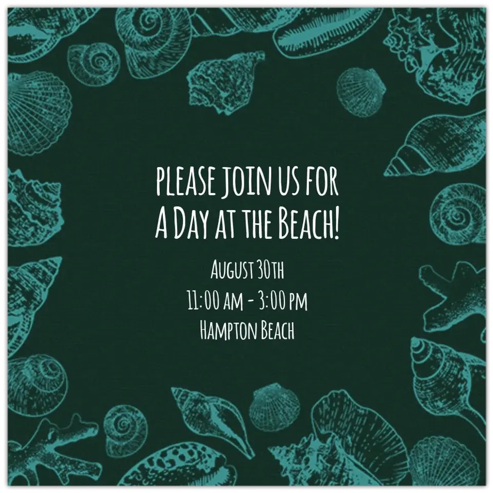 Ocean Shells card