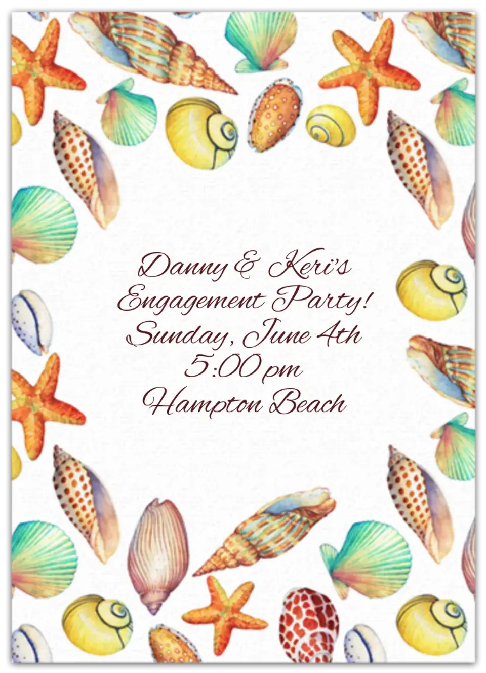 Seashell card