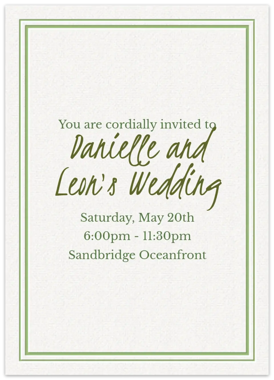 Wedding Border card