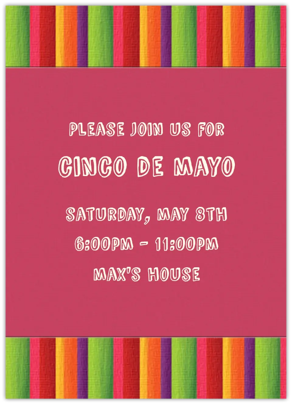 Fiesta Stripes card
