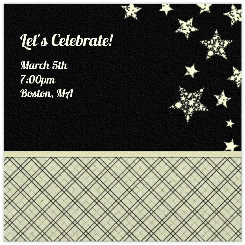 Sparkling Stars card