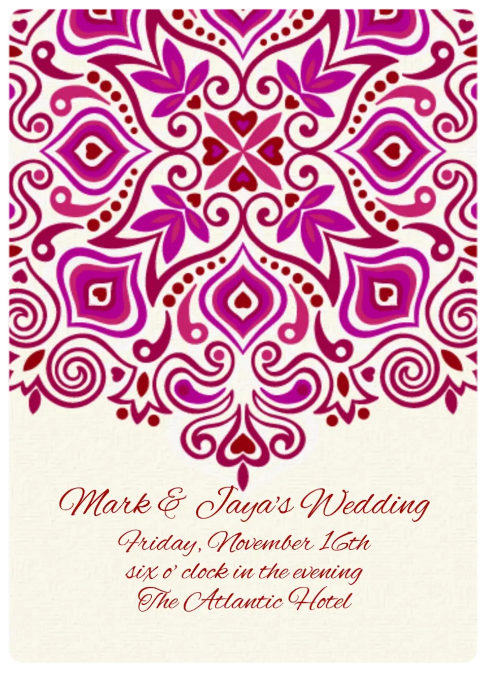 Mandala Pattern card