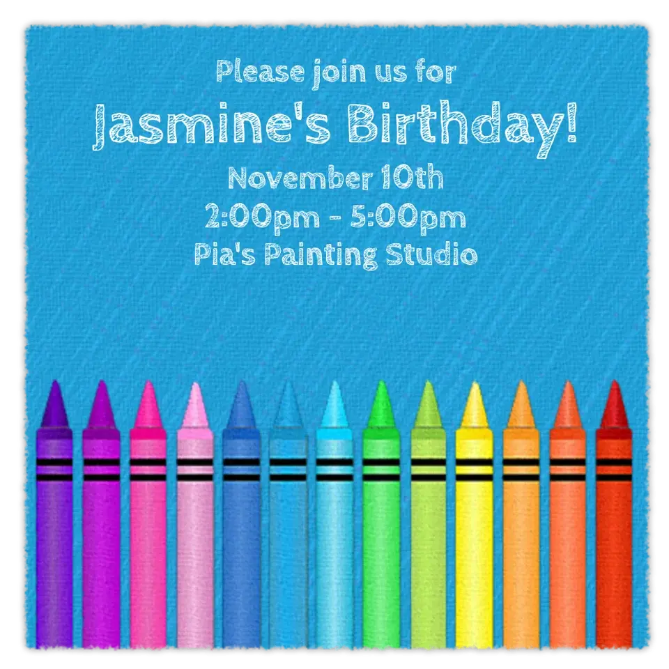Crayons card