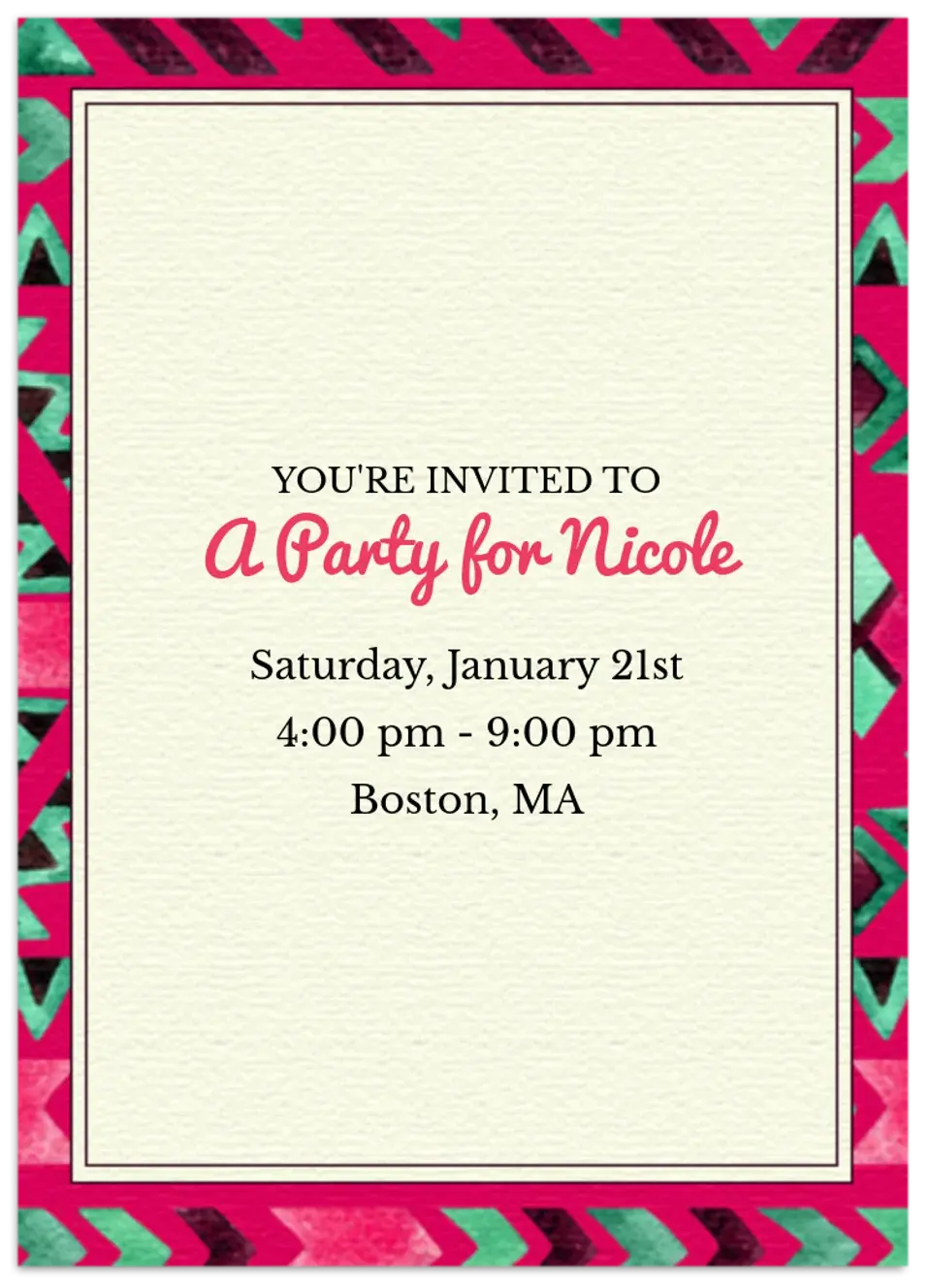 Geometric Pattern card