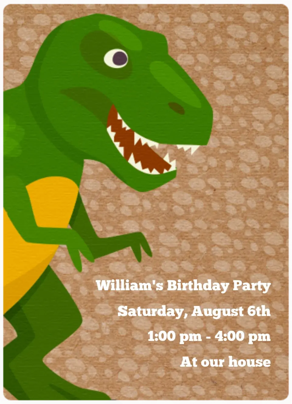 Dinosaur card