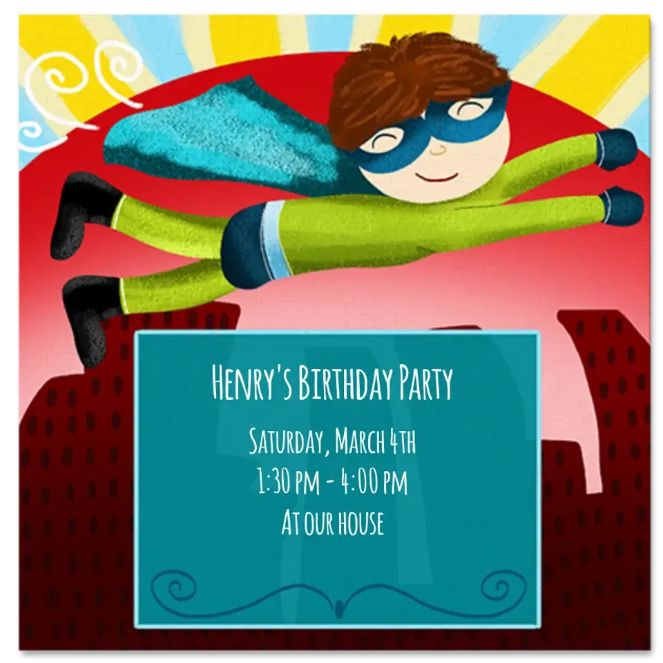 Superhero Boy card