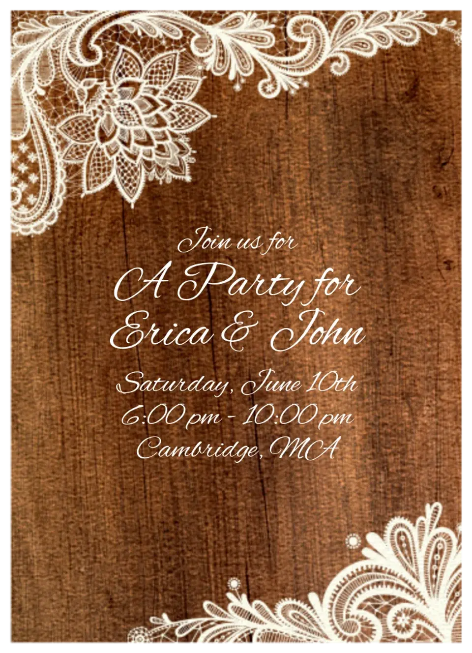 Rustic Lace card