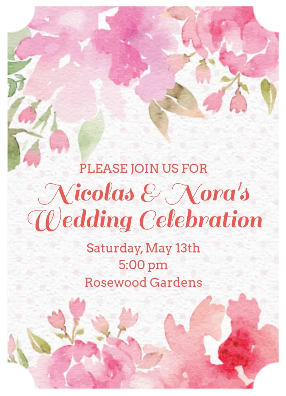 Peony Wedding card