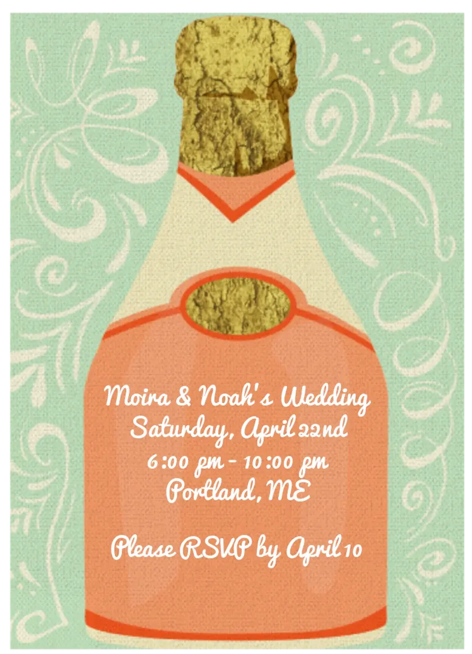 Wedding Bubbly card