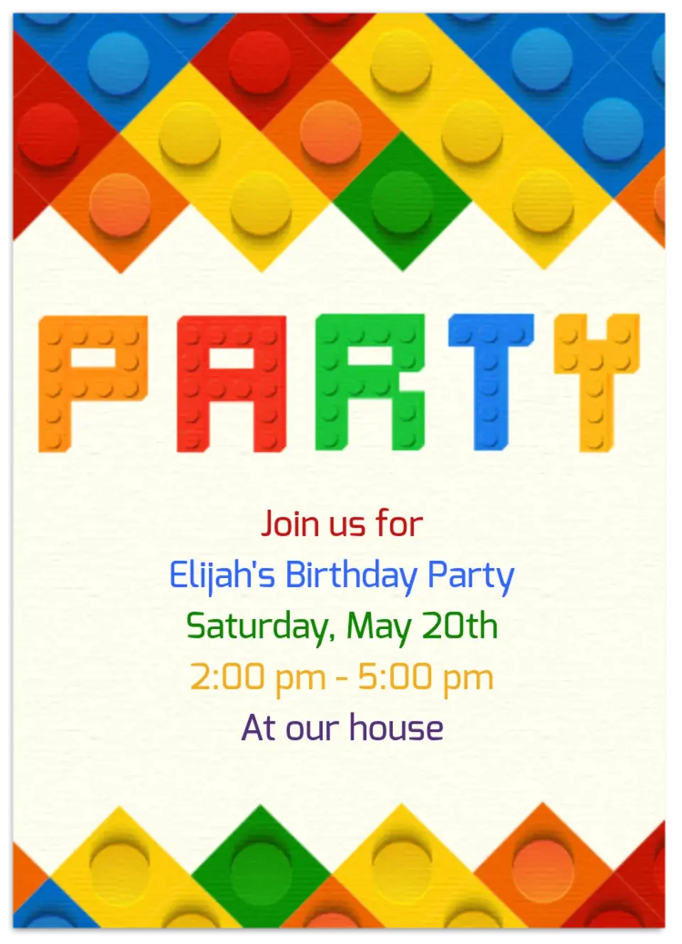Brick Party card