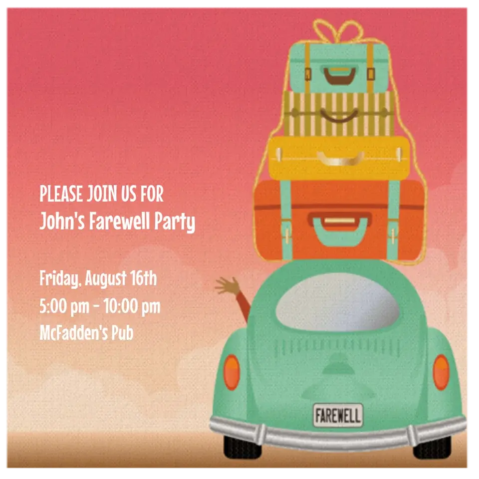 Goodbye & Farewell card