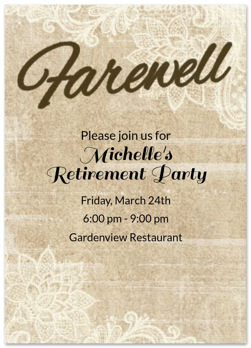 Farewell card
