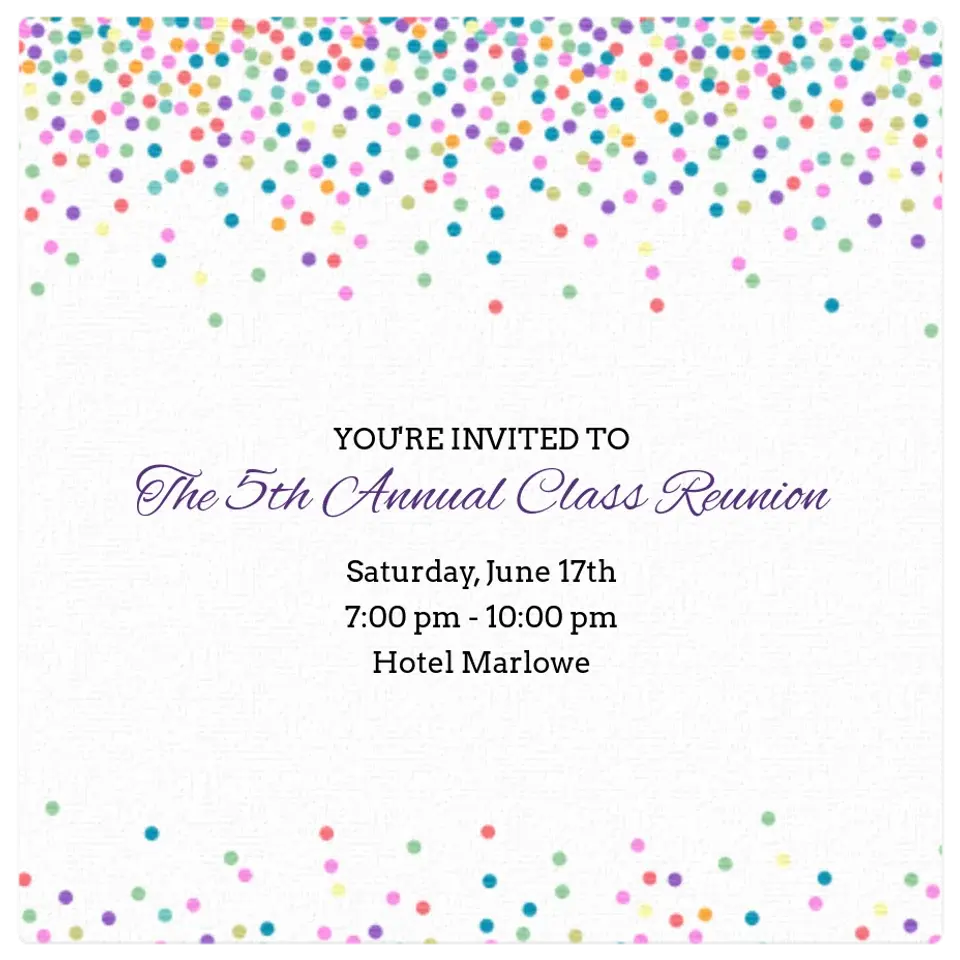 Reunion Dots Light card