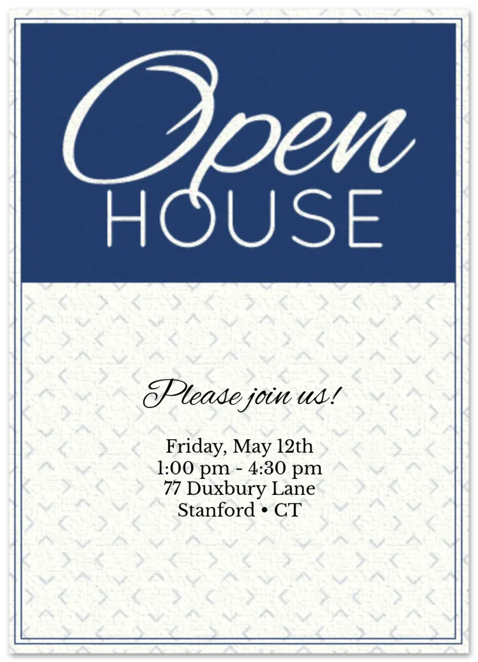 Business Open House card