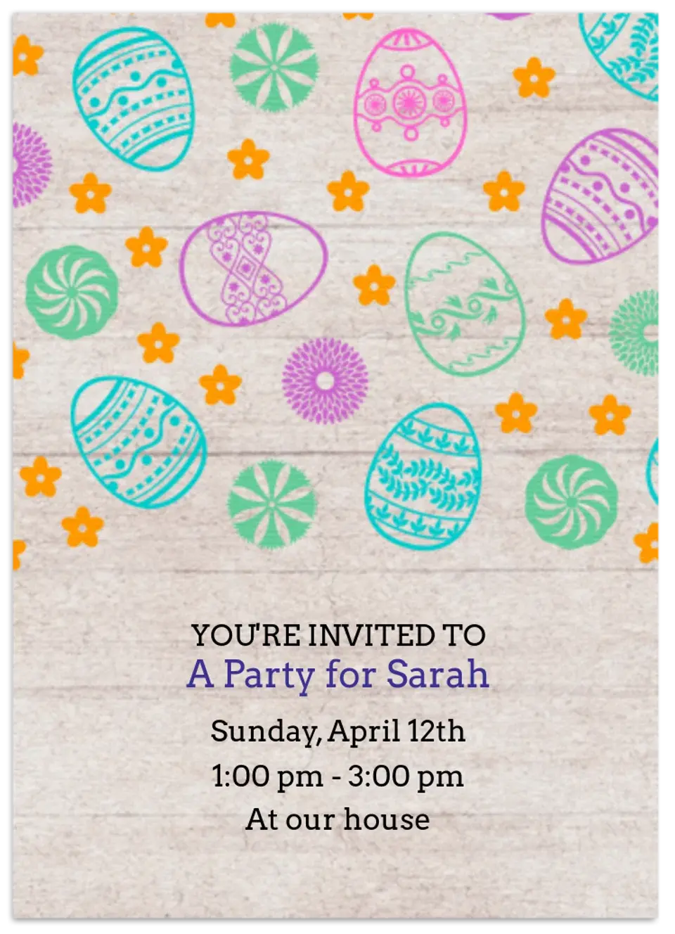 Birthday Easter Eggs card