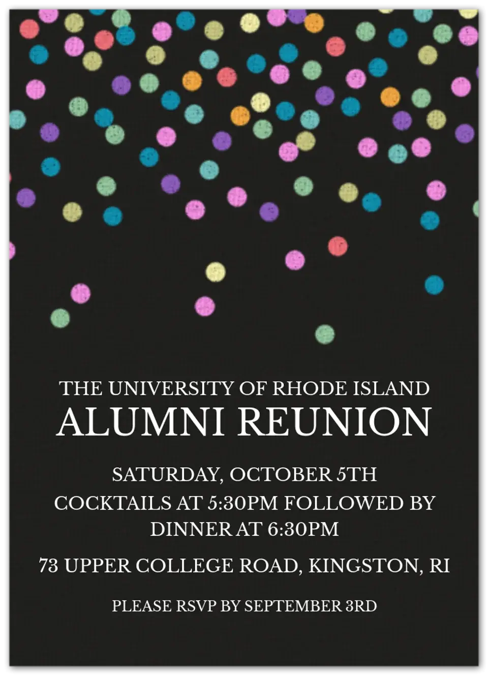 Reunion Dots Dark card