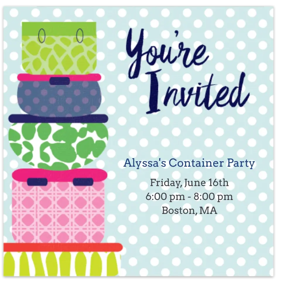 Container Party card