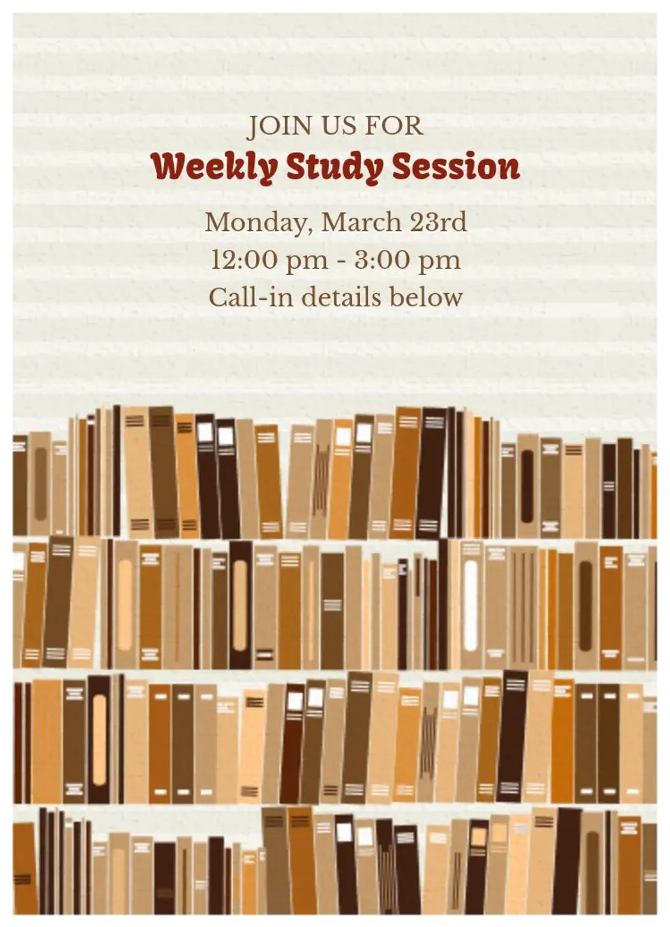 Bookshelves card
