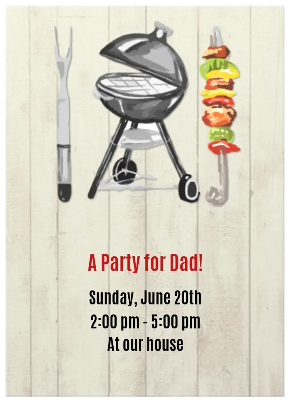 Grill Time card
