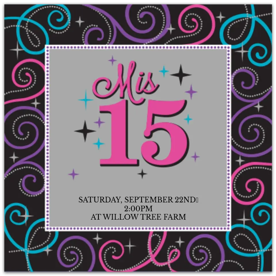 Mis Quince card