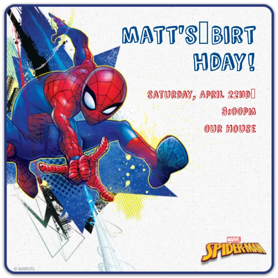 Spider-Man Grunge card