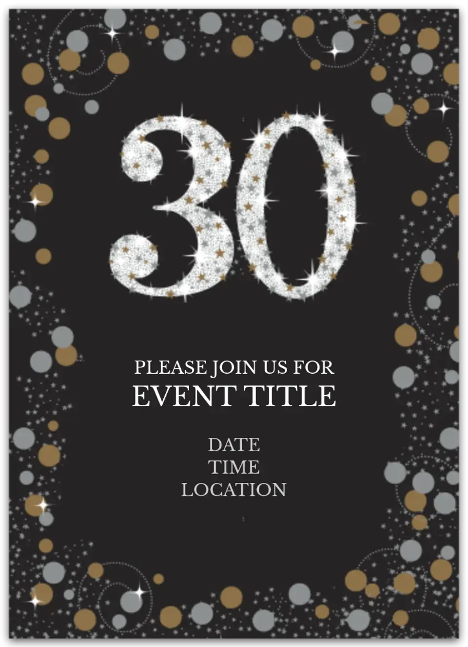 Sparkling Celebration 30 card
