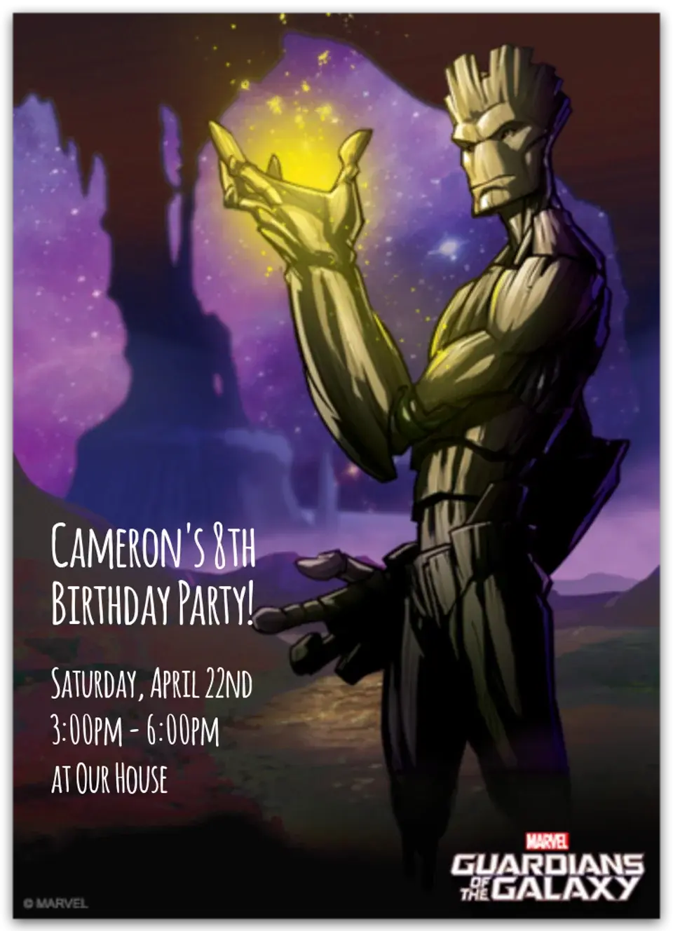 GOTG Groot card