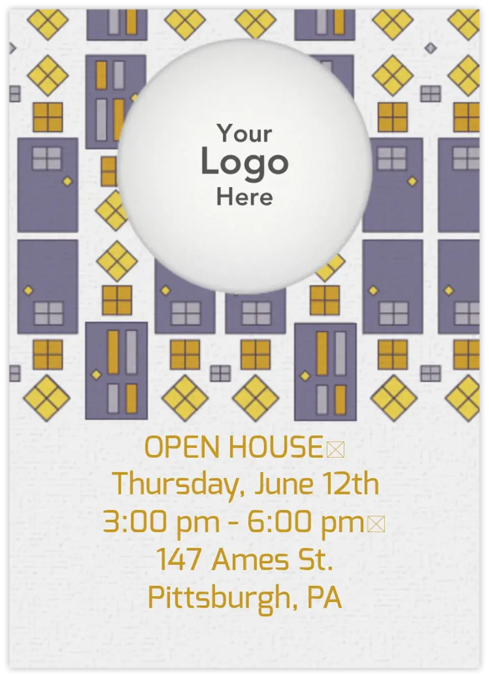 Realtor Logo Doors Pattern card